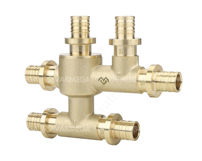 БлокSlide-fitлатунныйшестивыводнойраспределительный20x2.8-16x2.2-16x2.2